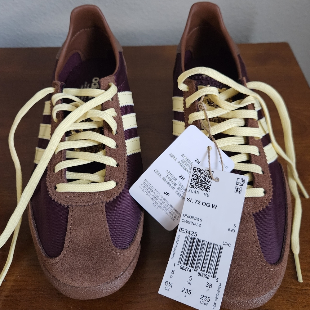 Adidas SL 72 OG Brown and Light Yellow Retro Sneakers